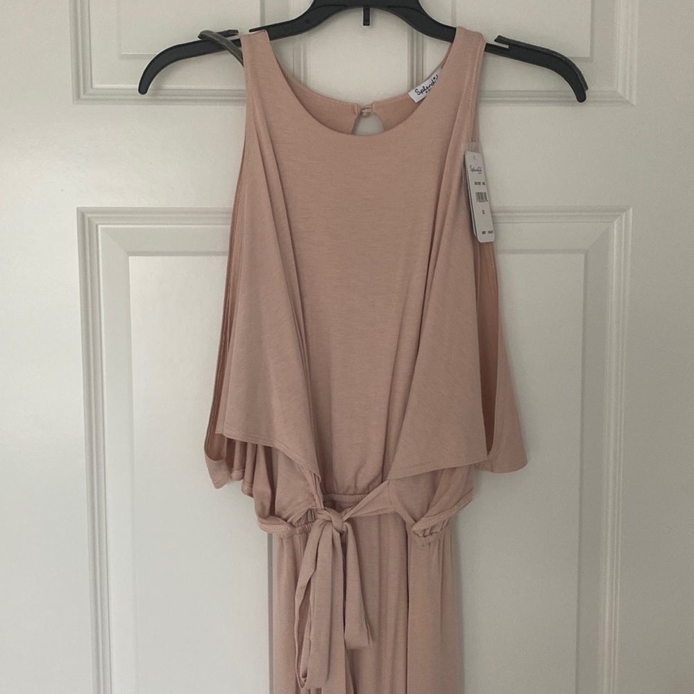 NWT. Splendid Cold Shoulder Crew Neck Wrap Dress - Picture 3 of 12